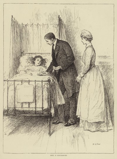 Ilustração para a história de uma enfermeira, por Honnor Morten de Mary L. Gow