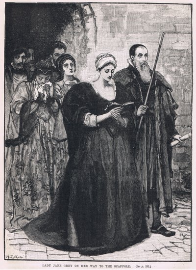 Lady Jane Grey em seu caminho para o andaime 1554 de Mary L. Gow