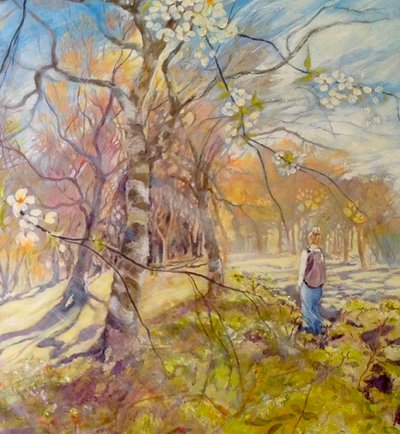 Caminhada de primavera sob as flores de Mary Smith