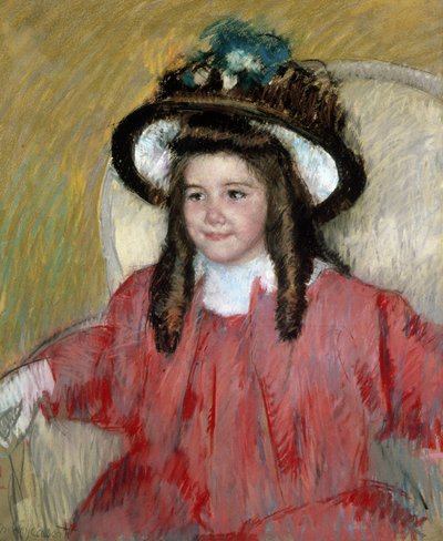 Anne Marie Durand Ruel (Retrato de Anne-Marie Durand-Ruel). Pintura de Mary Cassatt (1845-1926). Coleção particular de Mary Stevenson Cassatt