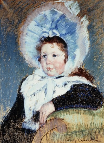 Dorothy em uma capota muito grande e um casaco escuro, c.1904 de Mary Cassatt
