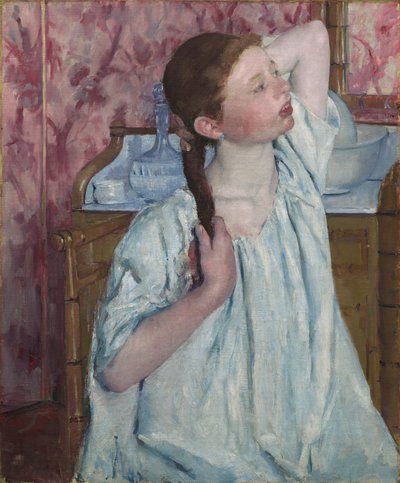 Menina Arranjando o Cabelo de Mary Stevenson Cassatt