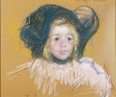 Menina de chapéu grande, c.1904 (pastel sobre papel) de Mary Stevenson Cassatt