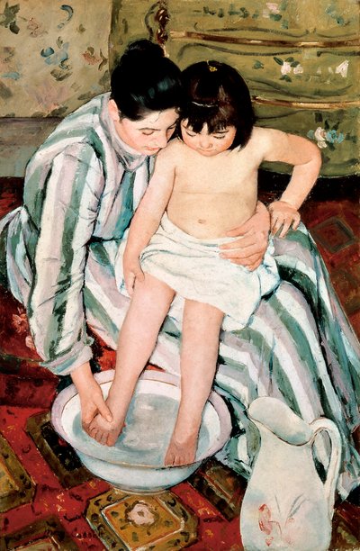 O Banho da Criança. Pintura de Mary Stevenson Cassatt (1845-1926) de Mary Stevenson Cassatt