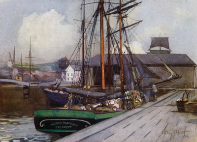 Entrada para Clyde e Forth Canal, Bowling (cor litho) de Mary Young Hunter
