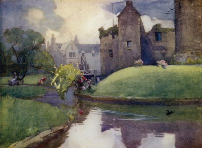 Castelo de Rothesay (lito colorido) de Mary Young Hunter