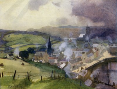 Tarbert, Loch Fyne (lito a cores) de Mary Young Hunter