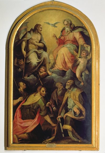 A Santíssima Trindade com Santos de Maso da San Friano