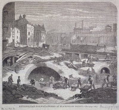 Ponte Blackfriars, Londres, 1863 de Mason Jackson