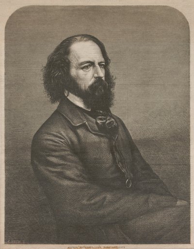 Retrato de Alfred, Lord Tennyson 1809-1892, 1864. de Mason Jackson