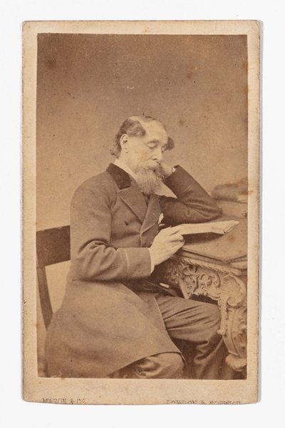 Cartão de visita de Charles Dickens, da Mason & Co de Mason and Co.