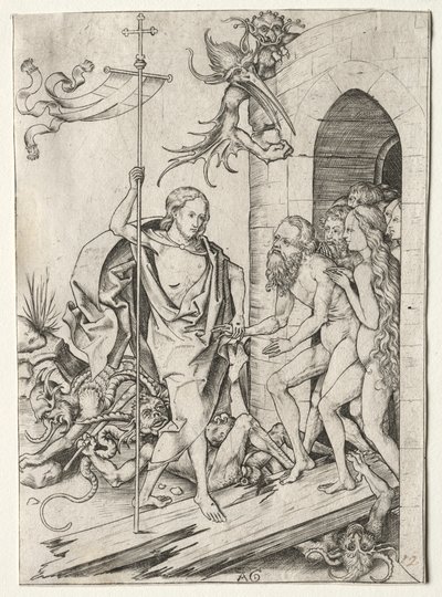 Paixão de Jesus Cristo: A Descida ao Limbo, 1400. de Master AG