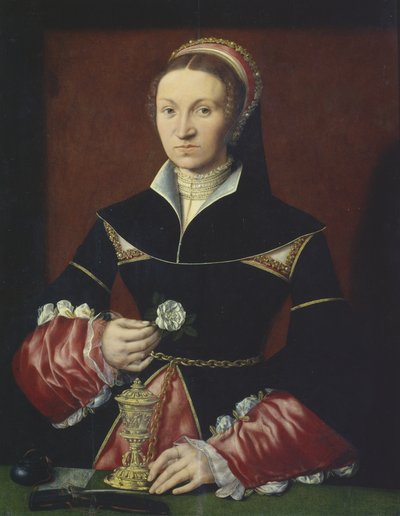 Retrato de uma senhora, 1536 de Master A.W.