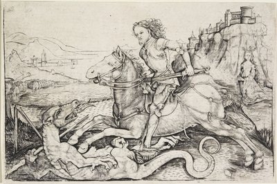 São Jorge e o Dragão, c.1480-90 de Master A. G.