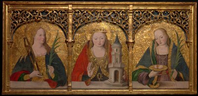 Santos Apollonia, Barbara e Agatha, 14901500. de Master Alejo