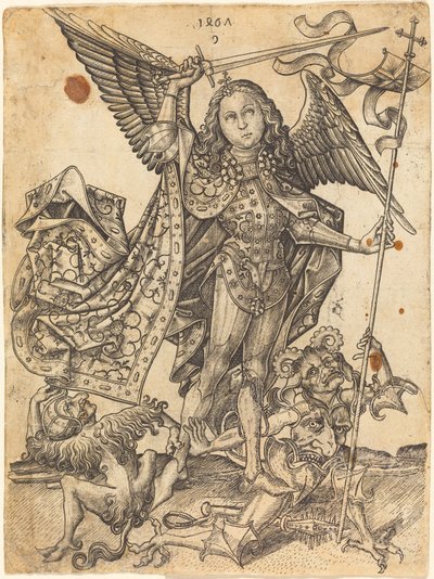 São Miguel derrotando os demônios de Master E.S.
