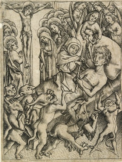 O triunfo sobre todas as tentações na hora da morte, século XV de Master ES