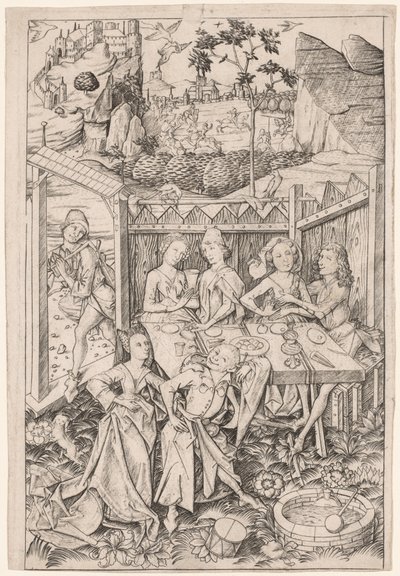 Prato Grande do Jardim do Amor, c. 1465 de Master E. S.