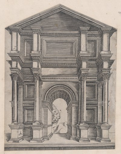 Speculum Romanae Magnificentiae: Arco do Mestre GA com o Caltrop, século XVI, século XVI. de Master GA