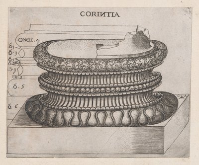 Speculum Romanae Magnificentiae: Base de Corinto, ca. 1537., ca. 1537. de Master GA