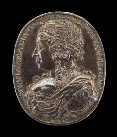 Sophia Amelia, 1628-1685, Esposa de Frederick III 1643 [reverso], c. 1648. de Master H.L.T.