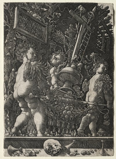 Anjos carregando os emblemas da paixão de Master H. L.