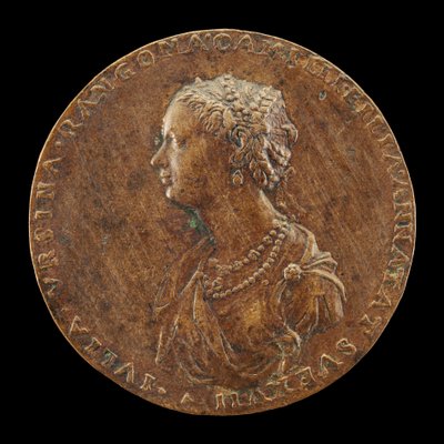 Guilia Orsini, 1537-1598, esposa de Baldossare Rangoni c. 1554 [anverso], 1554. de Master IAC. URB.