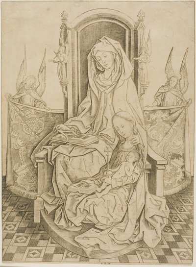 Santa Ana, a Virgem e o Menino de Master I.A.M. of Zwolle