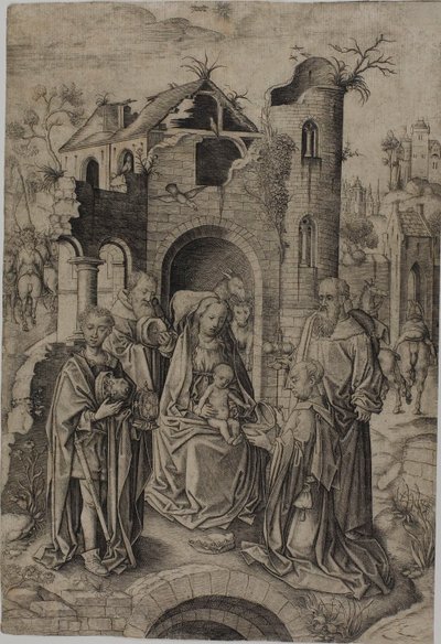 A adoração dos magos de Master I.A.M. of Zwolle