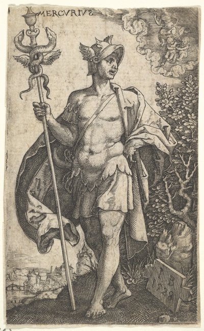 Mercúrio dos deuses que presidem os planetas, 1528. de Master I.B.