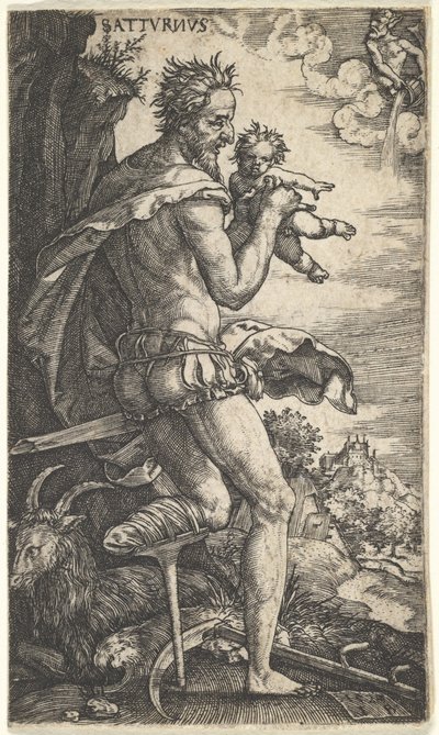 Saturno dos deuses que presidem os planetas, 1525. de Master I.B.