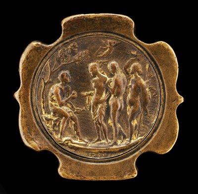 Espada Pommel com a insígnia de O Julgamento de Paris... segunda metade do século XV. de Master IO.FF.