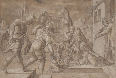 Adoração dos Pastores, c. 1549-50. de Master Of The Liechtenstein Adoration