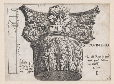 Speculum Romanae Magnificentiae: Capital de Corinto, 1537., 1537. de Master PS