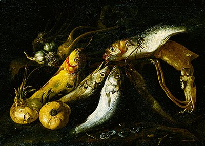 Natureza morta (óleo sobre tela) de Master S. B.