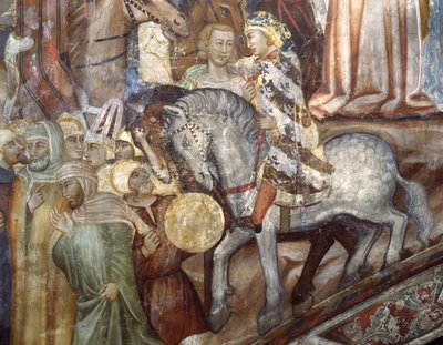 Detalhe da Crucificação de Master Trecentesco of Sacro Speco School