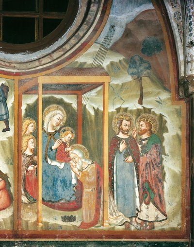 A Adoração do Maji (fresco) de Master Trecentesco of Sacro Speco School