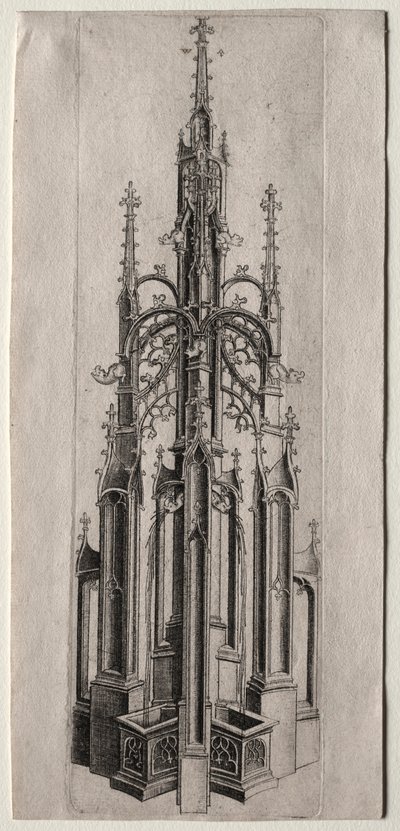 Projeto para uma fonte gótica, c. 1470. de Master W with the Key