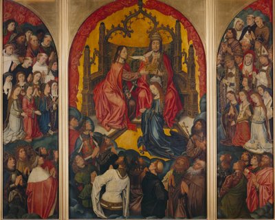 Tríptico: A Coroação da Virgem de Master of 1499