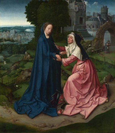 A Visitação da Virgem a Santa Isabel. Painel de um retábulo, ca 1515 de Master of 1518