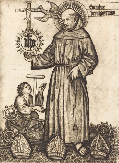 Sanctus Bernhardinus, 1450s. de Master of Balaam