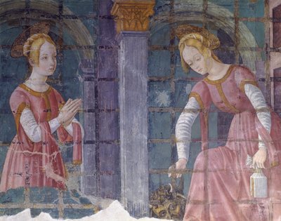 Itália, região do Piemonte, província de Alessandria, fresco na capela da Basílica de Santa Maria Assunta de Master of Crea