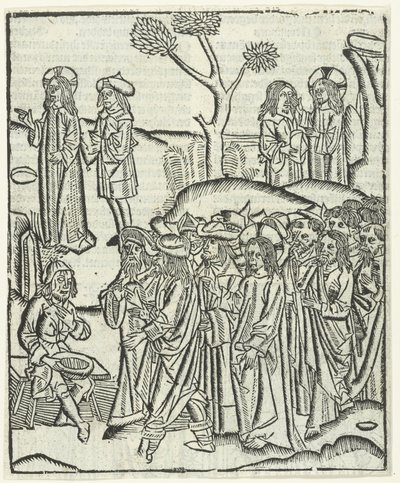 Cristo cura o cego Bartimeus de Master of Delft (attributed to)