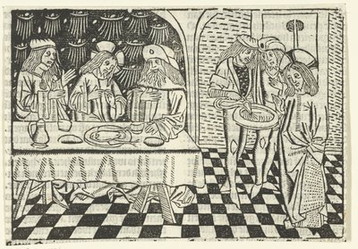 Refeição com os fariseus de Master of Delft (attributed to)