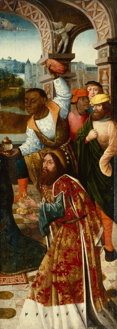A Adoração dos Magos (óleo sobre painel) de Master of Delft