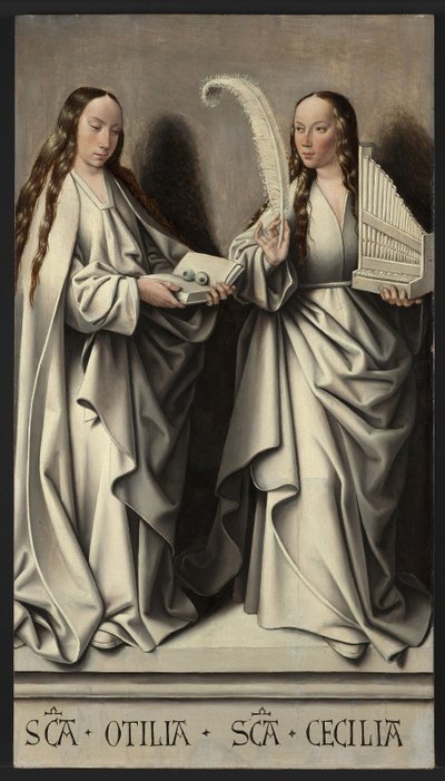 Santos Ottilia e Cecilia Painel do Retábulo de Santa Ana, ca 1503-1506 de Master of Frankfurt