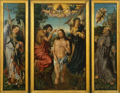 Tríptico do Batismo de Cristo - Mestre de Frankfurt (1460-ca. 1533) - c. 1510 - Óleo sobre madeira - 169x213,5 - Museu Nacional d