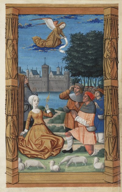 Anunciação aos pastores, de um livro de horas, c.1485 de Master of Guillaume Lambert