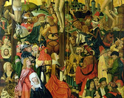 A Crucificação, c.1500 (detalhe de 148971) de Master of Hamburg