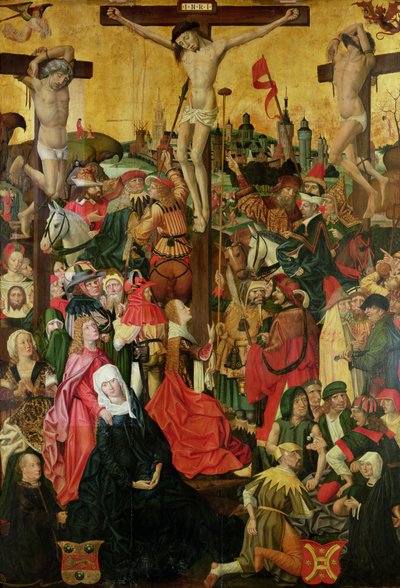 A Crucificação, c.1500 (ver também 148971) de Master of Hamburg
